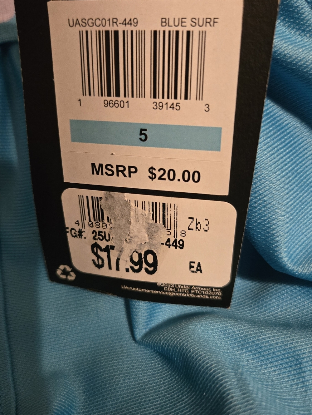 NWT Under Armour Light Blue Girls' Performance Shorts. - Picture 2 of 3